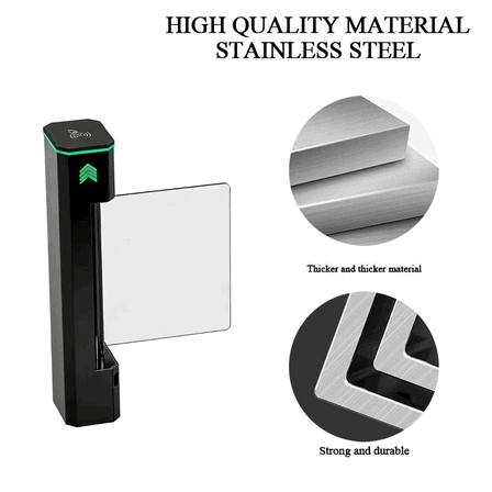 Automatic Swing Barrier Turnstile Gate with Biometric Face Recognition for Gyms and Fitness Centers – Intelligent Automated Access Control System