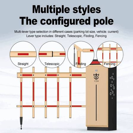 Heavy-Duty 6-Meter Straight Arm Barrier Gate - Industrial Automatic Boom Barrier System for Warehouse Vehicle Access Control