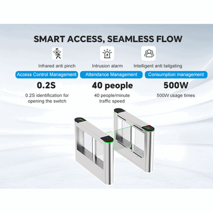 Heavy-Duty Full-Height Automatic Turnstile Gate for Factories, Construction Sites, and Critical Infrastructure – Maximum Perimeter Security Access Control System