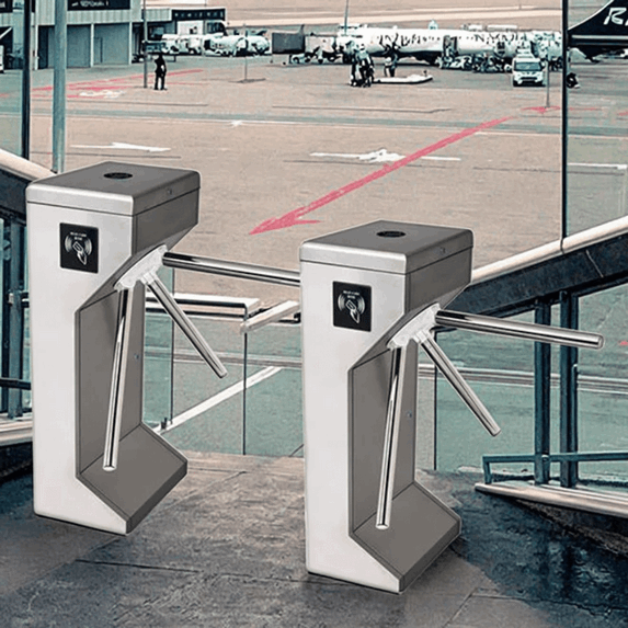 Baroxon Ba-611-460S High-Speed Tripod Turnstile - Professional Commercial Pedestrian Access Control Gate & Biometric Security System
