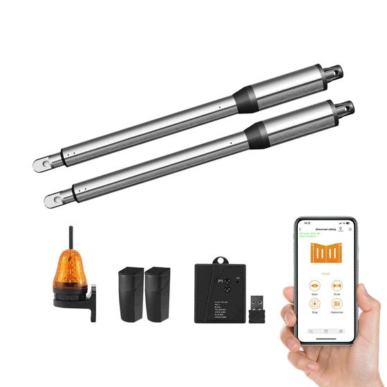 24VDC Heavy-Duty Automatic Double Swing Gate Opener Kit – Dual Arm Electric Gate Motor System for Residential and Commercial Perimeter Security