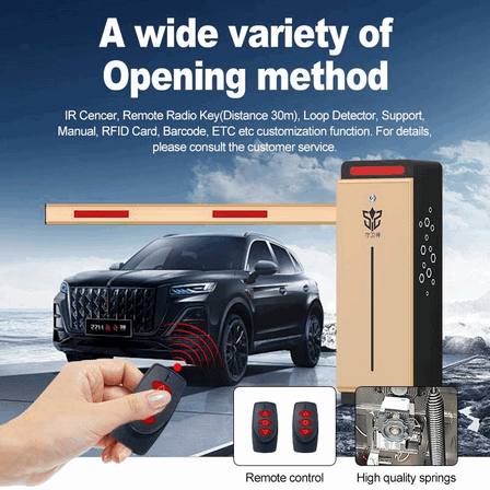Heavy-Duty 6-Meter Straight Arm Barrier Gate - Industrial Automatic Boom Barrier System for Warehouse Vehicle Access Control