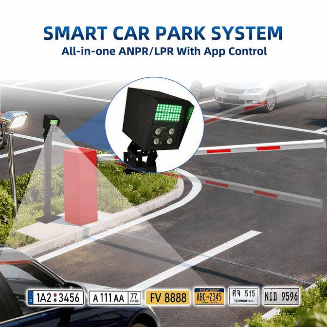 Integrated LPR/ANPR Camera Sliding Gate Motor System – Smart Automated Vehicle Access Control and License Plate Recognition Gate Opener for Gated Communities