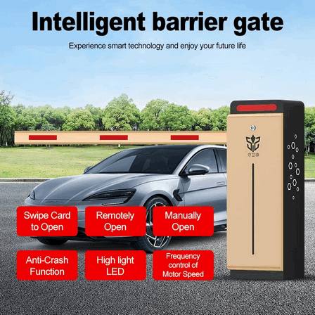 Heavy-Duty 6-Meter Straight Arm Barrier Gate - Industrial Automatic Boom Barrier System for Warehouse Vehicle Access Control