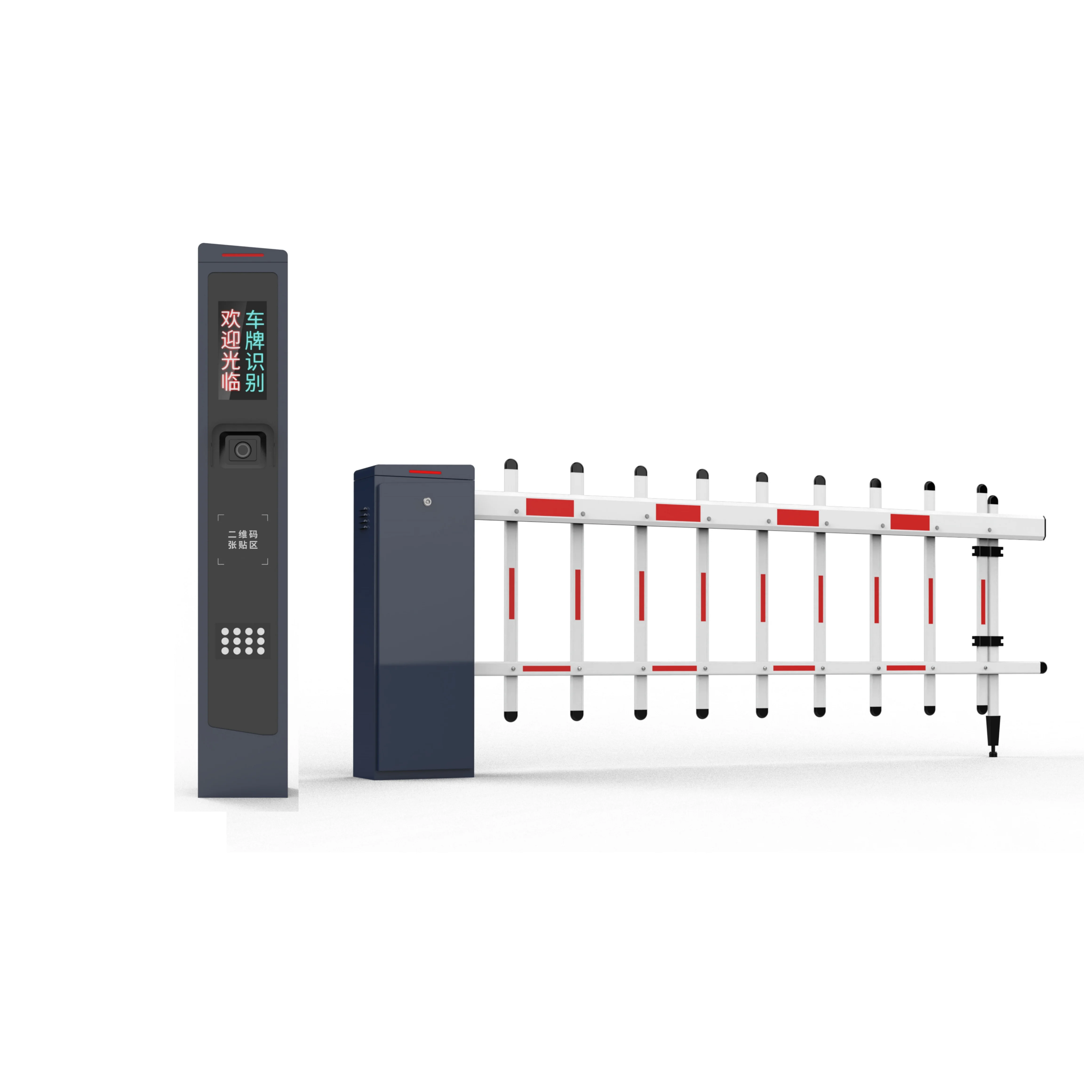 Smart 24V DC LPR Vehicle Barrier Gate with License Plate Recognition - Automated Access Control & Motorized Parking Traffic System for Global Properties