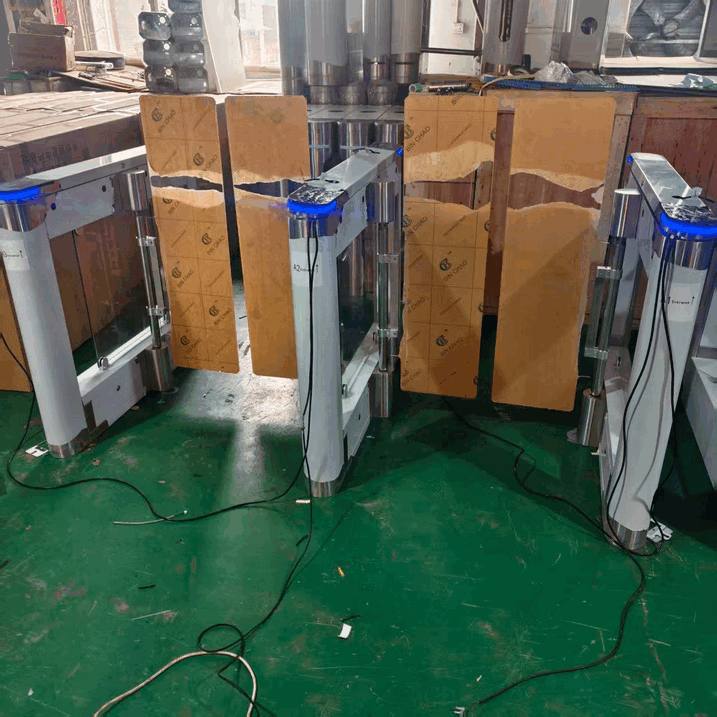 Automatic Swing Barrier Gate - High-Performance Access Control System for Secure Corporate Office Building Entrances